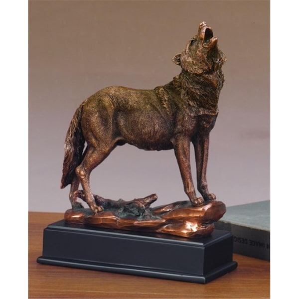 Dwellingdesigns F Wolf Bronze Plated Resin Sculpture DW3083332 - main